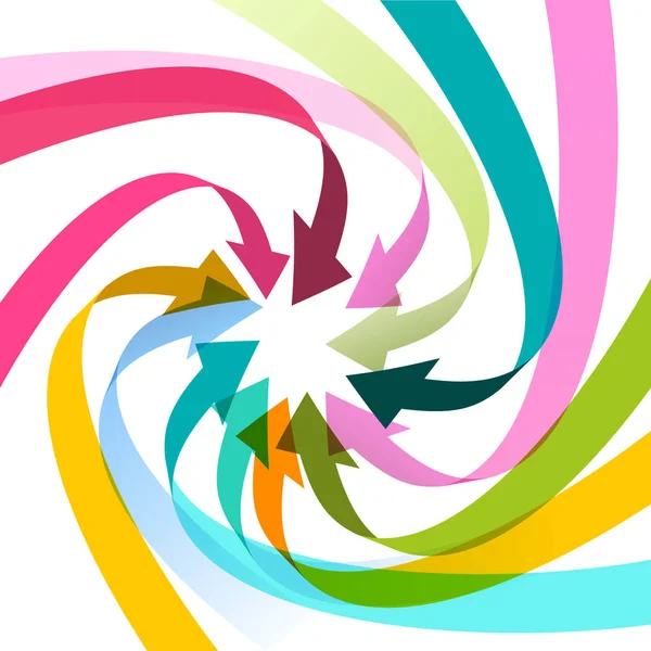 Colorful Arrows Spiral Vector — Stock Vector