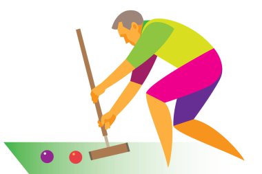 Croquet.Playing erkekler