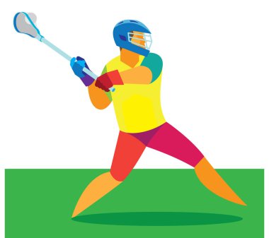 Lakros oyuncu. Atmak