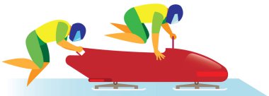 Başında iki yarış kızağı