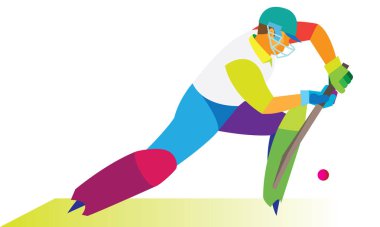 Genç topa vuran oyuncu topu engeller 