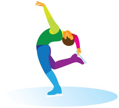 genç adam bir Artistik buz patencisi