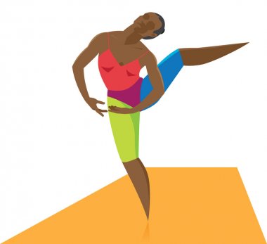 Danstan önce ısınma genç balet