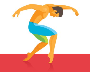 Genç balet modern dans dans ediyor