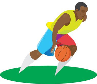 Genç basketbol şutör koşuyor