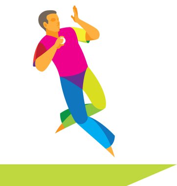 Genç Melon bir top bir kriket maçı sırasında sunar.