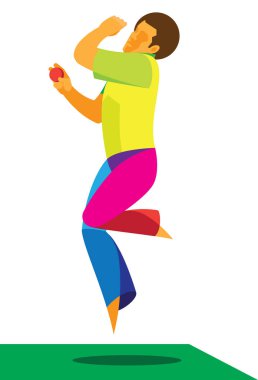 Genç kriket Melon bir topu bir sıçrama atar.