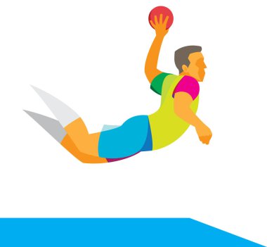 başarılı bir şekilde saldırmaya hentbol oyuncu