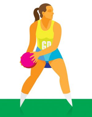 genç kız öğrenci bir netball oyuncusu