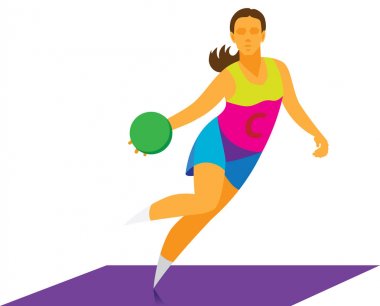 genç kız damlamasını netball içinde