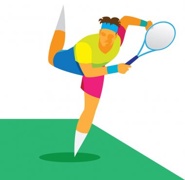 topu hizmet için tenis oyuncusu