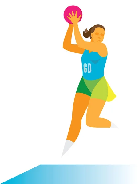 genç kadın öğrenci netball çalış