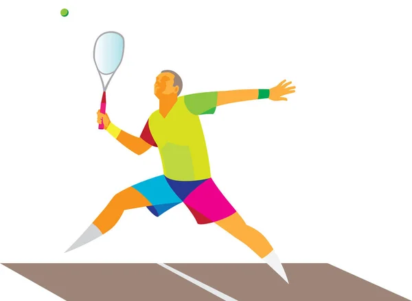 Genç atlet Squash oynamak