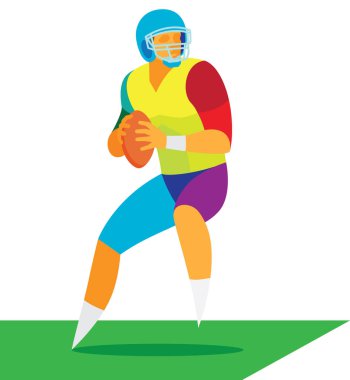 Amerikan futbolu. Genç oyun kurucu topu atar