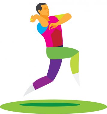 Genç kriket oyuncusu bir top sunar.