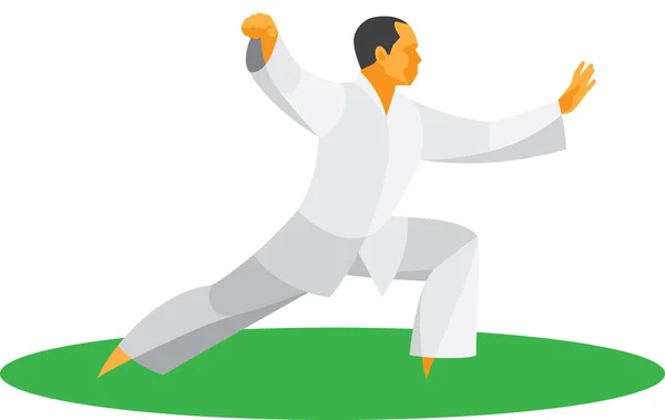 Man is Master Chinese krijgskunst Tai Chi — Stockvector