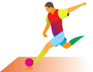 Spor merkezinde futbol oynarken atlet