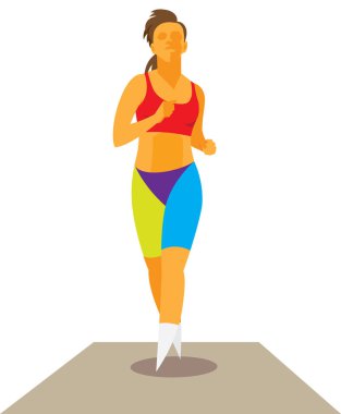 Koşu koşan bir genç kız