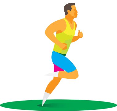 Genç adam koşu bir sabah