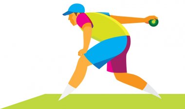 geleneksel İngiliz oyun çim kaseler oynayan adam