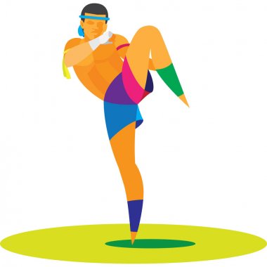 Taylandlı boksör mücadele öncesi Isınma