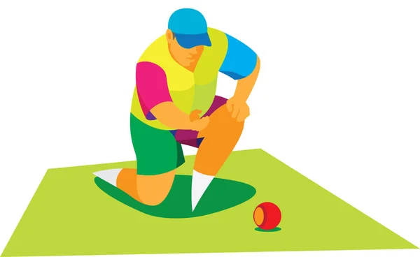 Çim kaseler oynayan adam