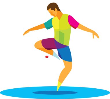 genç oyuncu serbest footbag numarasını gösterir