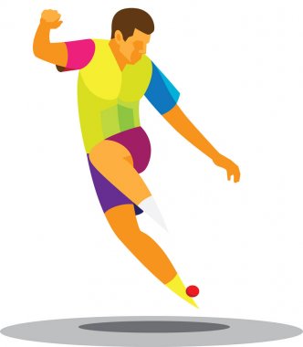 Genç bir atlet onun footbag hileler yerine getirir.