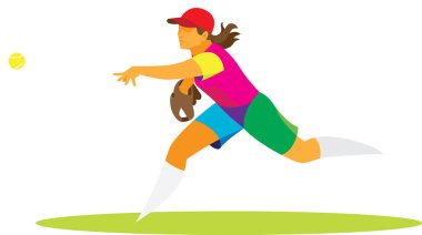 Bir kız Voleybol bir atıcı ve topu alır