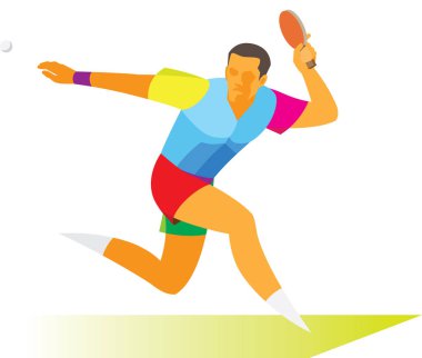 profesyonel Masa Tenisi oyuncu topu alır