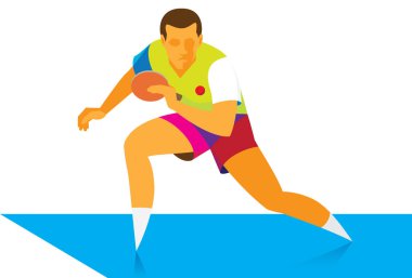 Bir profesyonel Masa Tenisi oyuncu topu alır