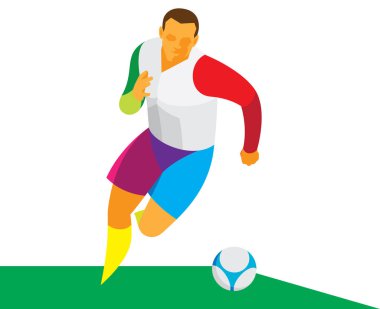 Genç futbolcu hızlı saldırı başlar