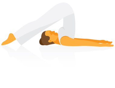 Genç kadın bir egzersiz kas germe için performans