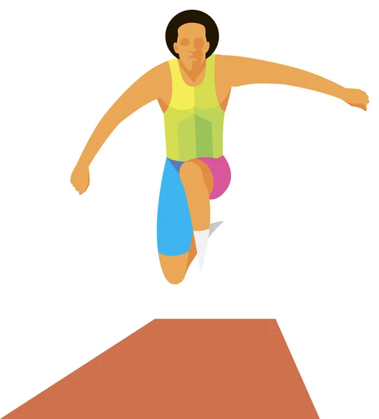 Triple saut sauts sur la piste — Image vectorielle