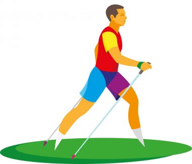 Nordic walking eğitim genç atlet