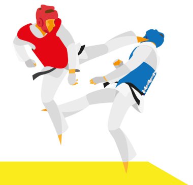 Kore dövüş sanatları savaşçı bir rakip o grevler.