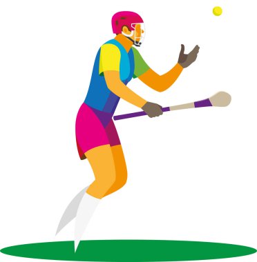 İrlandalı oyuncu fırlatan bir topu yakalar