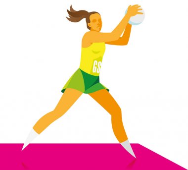 netball oyuncu topu ile genç bir kızdır