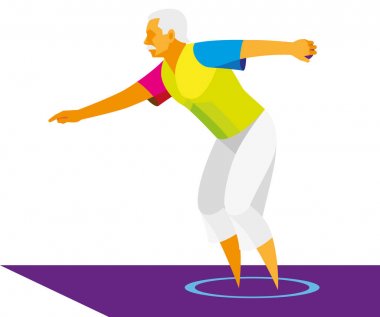 eski Fransız oyun Petank oynayan bir adam b atmak hazırlar