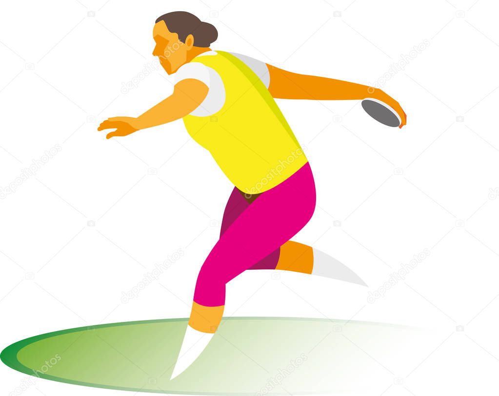Young Woman Discus Thrower Throws The Disc 167943940 Larastock