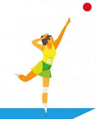 RI topu atan bir netball oyuncu bir genç kızdır