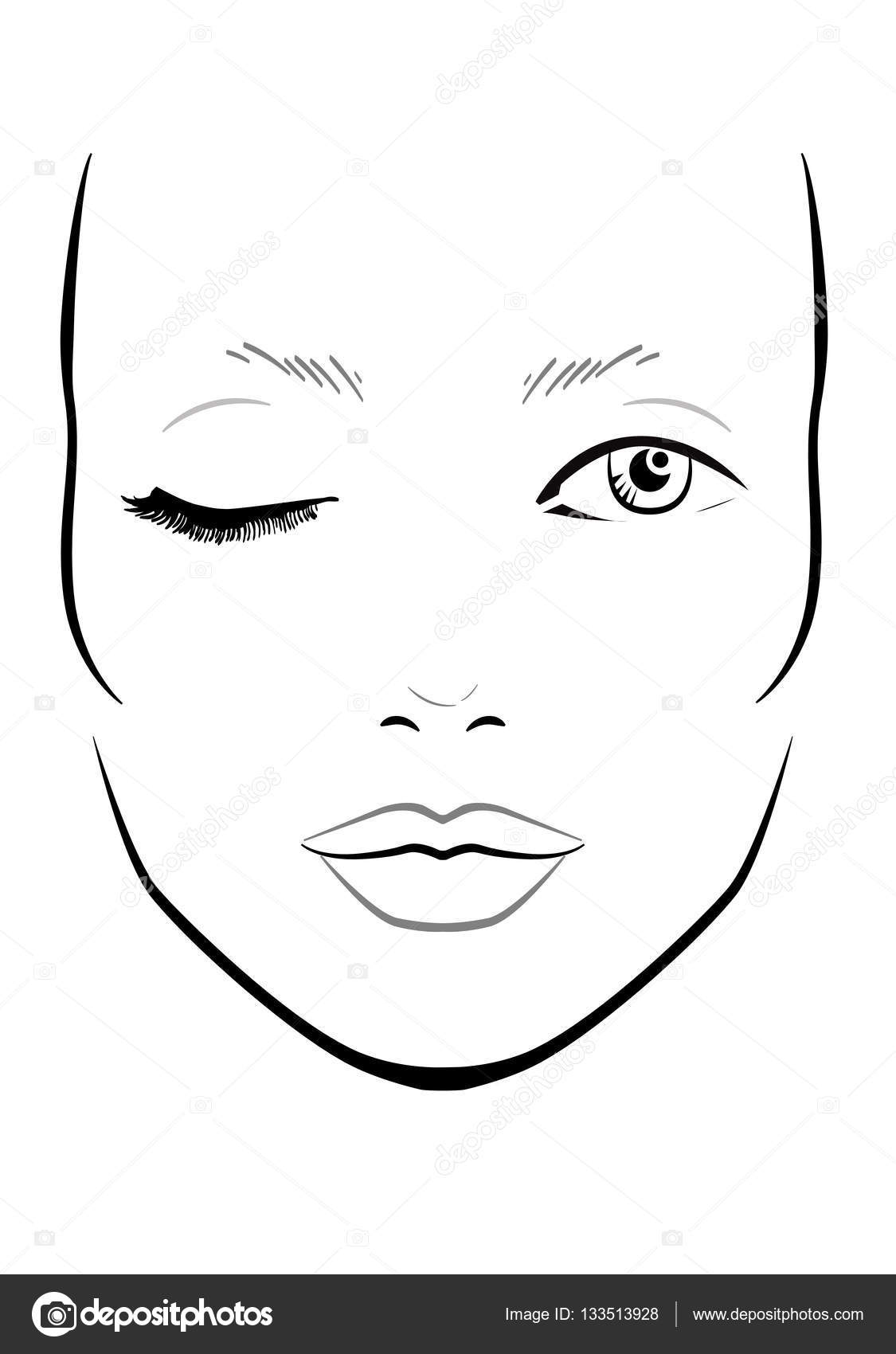 Face Chart Makeup Artist Blank