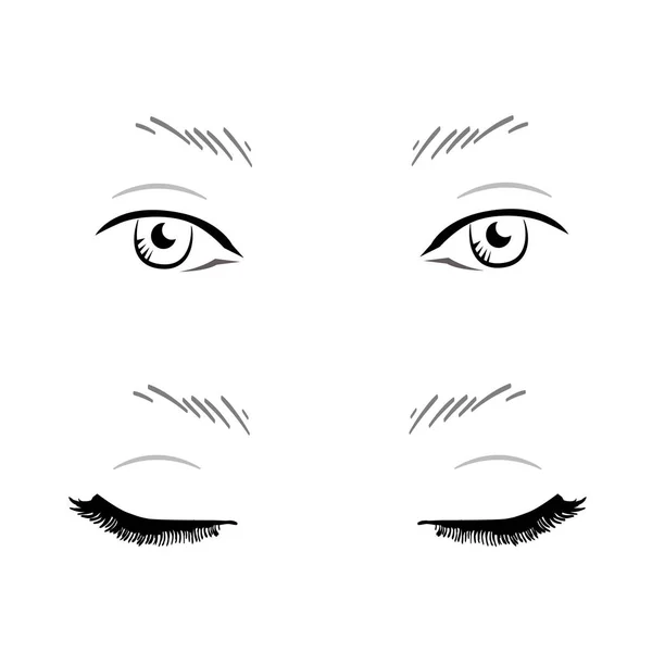 Face chart Makeup Artist Blank. Un modèle. Illustration vectorielle . — Image vectorielle