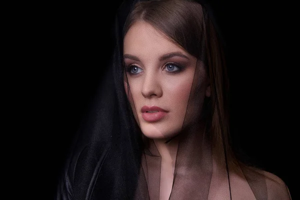 Beauty Fashion Model Woman, potret. Concept Girl wajah dengan kulit yang sempurna — Stok Foto