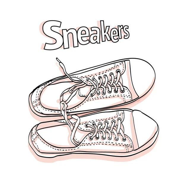 Zapatillas vista superior vector ilustración — Archivo Imágenes Vectoriales