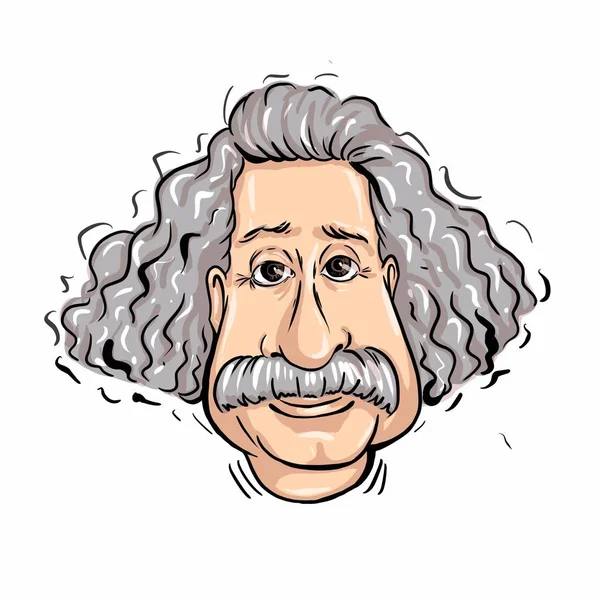 Kaliningrad, Rusya 4 Ocak 2020: Albert Einstein portre çizimi. Modern fiziğin iki temel direğinden biri olan görelilik teorisini geliştiren teorik fizikçi.