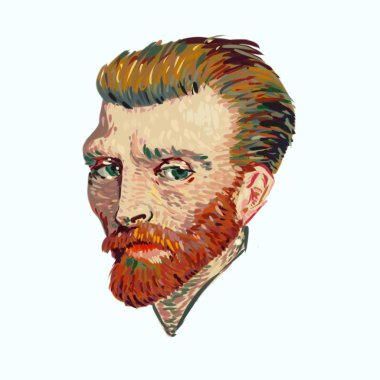 Kalininingrad, Rusya, 09 Ocak 2020. Vincent Van Gogh portresi