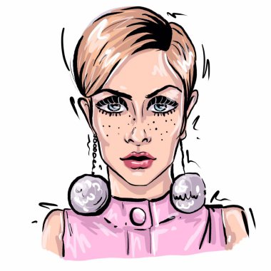 Kalininingrad, Rusya, 25.01.2020. İngilizce model bir Twiggy 'nin canlandırması (Lesley Hornby)