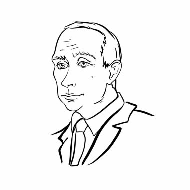 Kalininingrad, Rusya, 27 Ocak 2020. Rusya Federasyonu Başkanı Vladimir Putin robot resim portresi