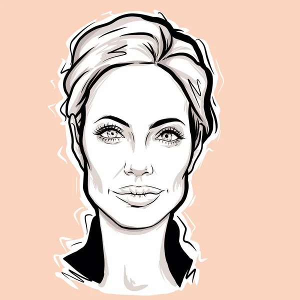 Febrero 2020 Retrato Ilustrativo Actriz Cineasta Humanitaria Estadounidense Angelina Jolie — Foto de Stock